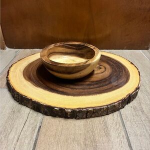 Natural Wood Grain Bowl or pedestal board